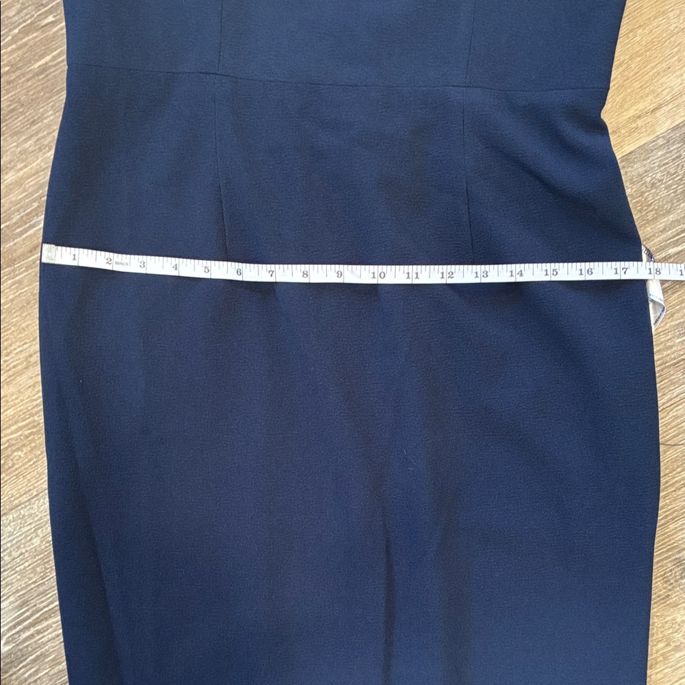 Dress the Population Navy Sweetheart Midi Dress with Structured Cap Sleeves - Picture 9 of 9